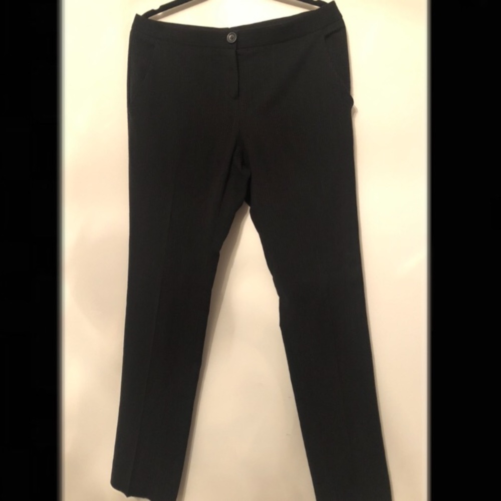 Black dress pants w light white striped
